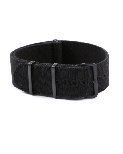 CANVAS NATO STRAP BLACK 24 mm L:28 CM