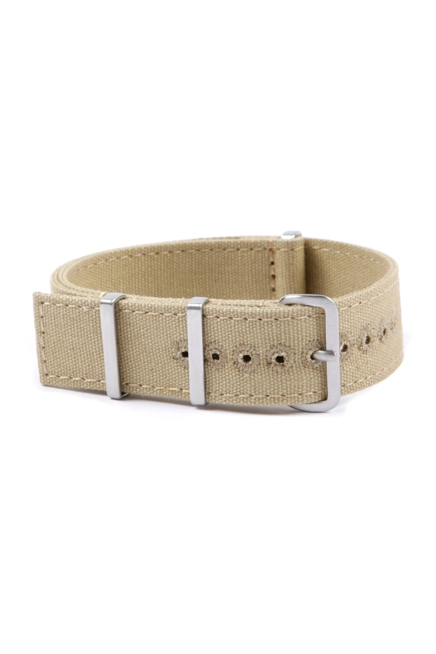 Canvas nato watch strap - Squared End 20mm Army Green