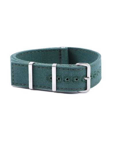 Canvas nato watch strap - Squared End 20mm Green