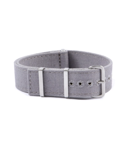 Canvas nato watch strap - Squared End 20mm Light Grey