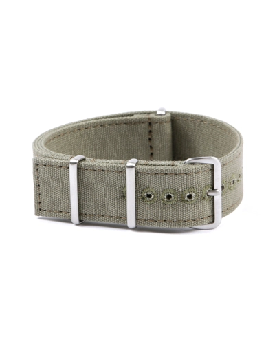 Canvas nato watch strap - Squared End 21mm Dark Army Green