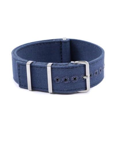 Canvas nato watch strap - Squared End 22mm Khaki Blue