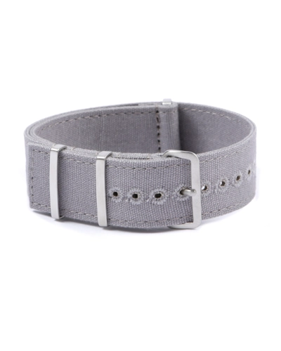 Canvas nato watch strap - Squared End 22mm Light Grey