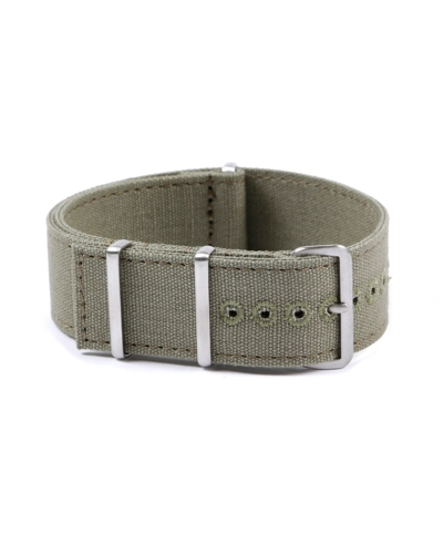 Canvas nato watch strap - Squared End 23mm Dark Army Green