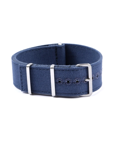 Canvas nato watch strap - Squared End 23mm Khaki Blue