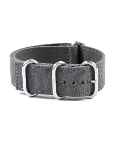 Canvas nato watch strap - Squared End 24mm Dark Grey Zulu Style