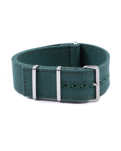Canvas nato watch strap - Squared End 24mm Green Nato Style