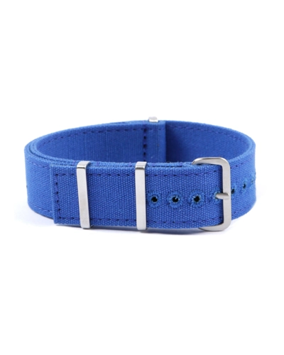 Canvas nato watch strap - Squared End 20mm Electric Blue