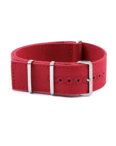 Canvas nato watch strap - Squared End 24mm Maroon Nato Style