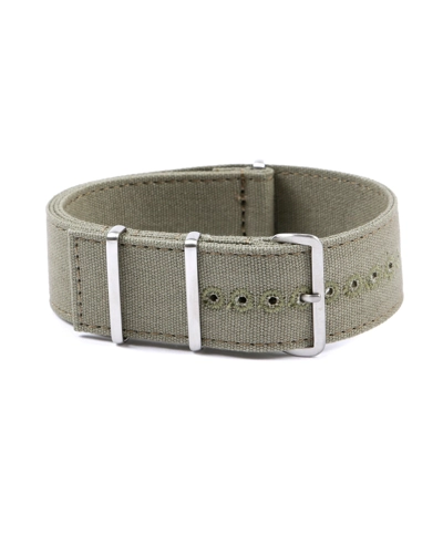 Canvas nato watch strap - Squared End 26mm Dark Army Green