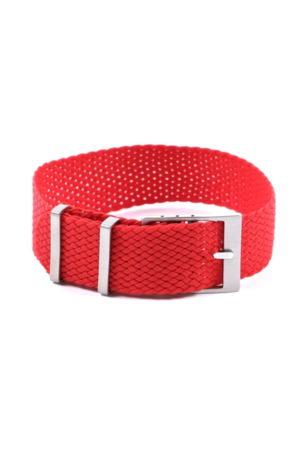 Perfect Fit Perlon Watch Strap Red 20 mm