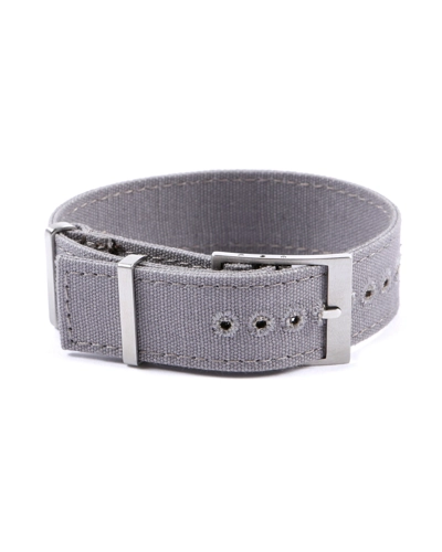 Perfect Fit Canvas Strap Grey 20mm Stitched holes