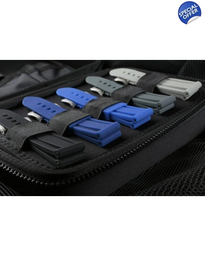 GO BRIGHT! Promotion - 4 Rubber Watch Straps + Travel case