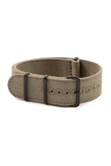 CANVAS NATO STRAP DARK ARMY GREEN 24 mm