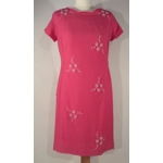 Lovely ‘50s beaded pink dress, 12