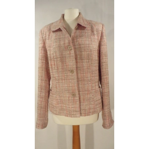 Boucle rose coloured jacket, 14