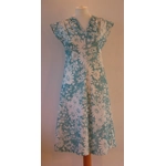 Teal & white floral dress, 10