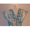 Teal & white floral dress, 10