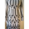 B&W floral & stripes '60s dress, 12