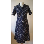 Navy & white criss-cross dress, 10