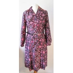 Black & fuscia belted dress, 12