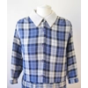Blue & white tartan dress, 10