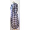 Blue & white tartan dress, 10