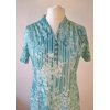 Green & teal foliage dress, 14