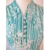 Green & teal foliage dress, 14