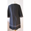 Black shift dress w/white cutouts, 14