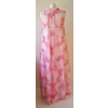 Floral long pink & white dress, 14