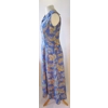 Long blue patterned dress, 12