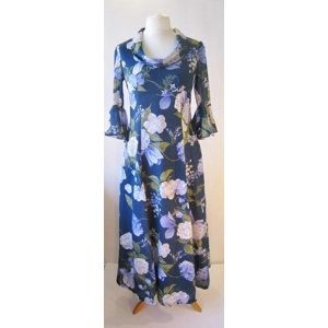 Long navy floral dress, 12