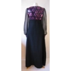 Black gown w/pink & purple sequins, 8