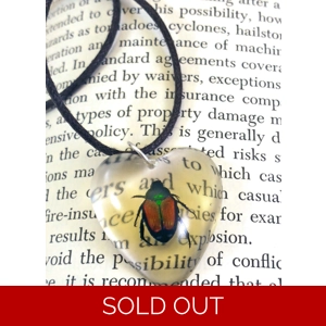 Japanese Beetle Necklace