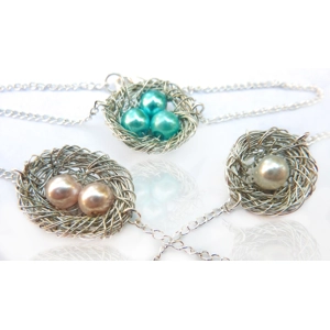 Silver Bird Nest Bracelets