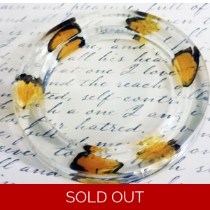 Orange Sulphur Butterfly Bracelet