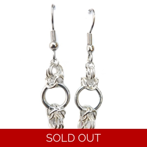 Half Byzantine Chainmaille Earrings