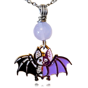 Bat Half-Skeleton Necklace
