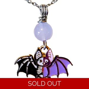 Bat Half-Skeleton Necklace