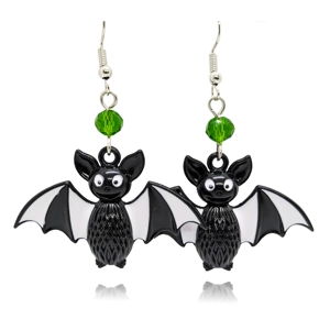Black & White Bat Earrings