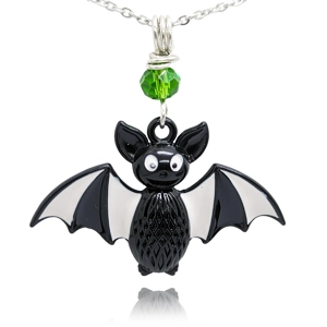 Black & White Bat Necklace