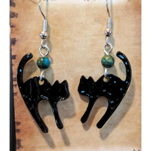 Black Cat Earrings