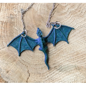 Tiny Flying Dragon Necklace