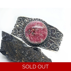 Thulite Bangle Bracelet