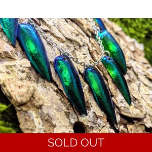 Jewel Beetle Wing Necklace