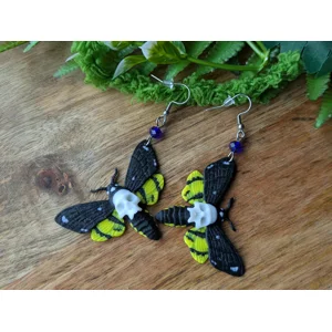 Death's-head Moth Earrings