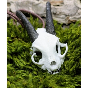 Demon Krampus Cat Skull Necklace