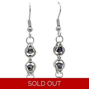 Norwegian Moonstone Captured Stone Earrings