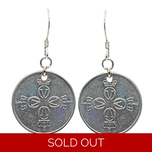 Crown Øre Coin Earrings